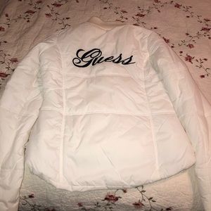 white bomber jacket